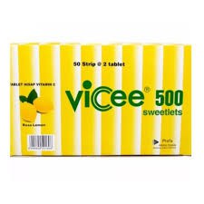 [1 STRIP] Vicee 500 mg Sweetless Vitamin C