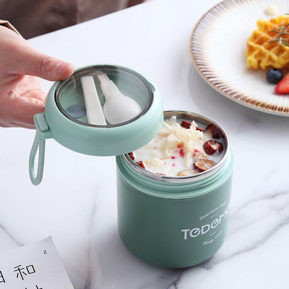 [Elegan] Termos Makanan Untuk Travel Double Layer Wadah Sup Perlengkapan Minum Rumah Kantor Botol Insulated Vacuum Flasks