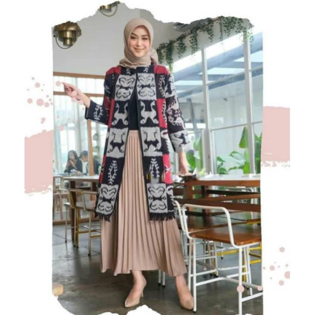 TUNIK TENUN ENDEK PREMIUM MOTIF SUMBA / BAJU BATIK TENUN ENDEK WANITA
