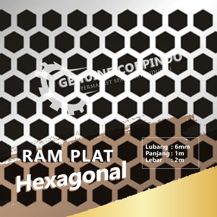 Ram Plat 1 X 2 Lubang Segi Enam HEXAGONAL BOX SPEAKER 1 X 2 Meter