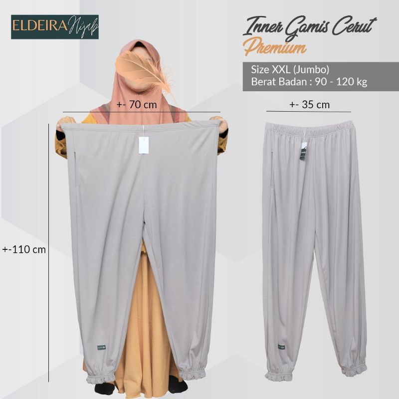 INNER PANTS CELANA DALAMAN GAMIS KERUT KHAYR