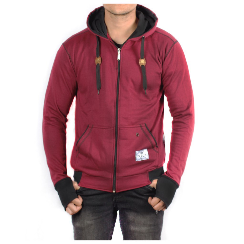 ZURREL JAKET HOODIE  CATTON DOOR MAROON