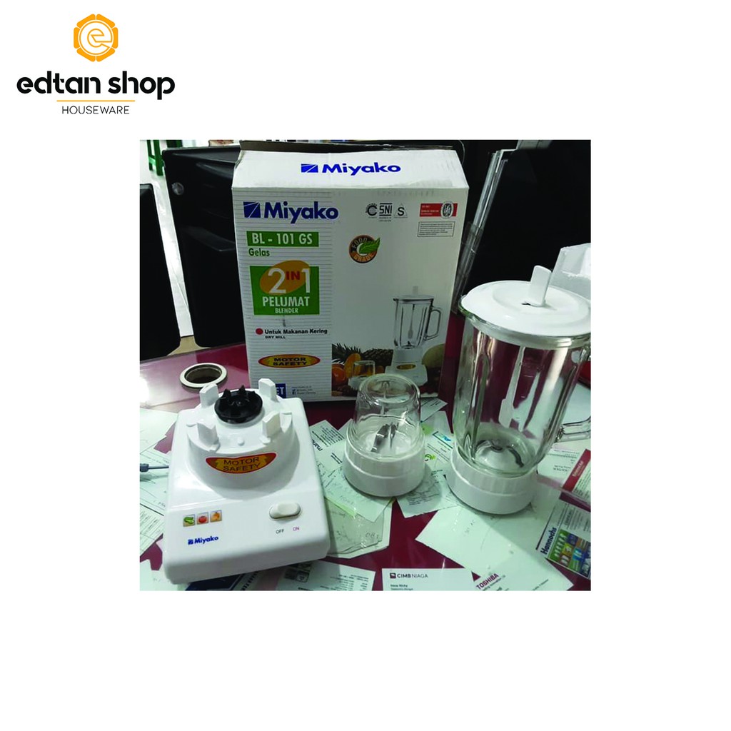 Blender Miyako 2in1 BL-101GS Kaca Blender Miyako Kapasitas 1Liter 2in1 kaca