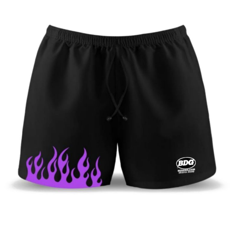 (COD)Best seller!!!! Boxer Black White Fire//CELANA PENDEK//⭐⭐⭐⭐⭐5