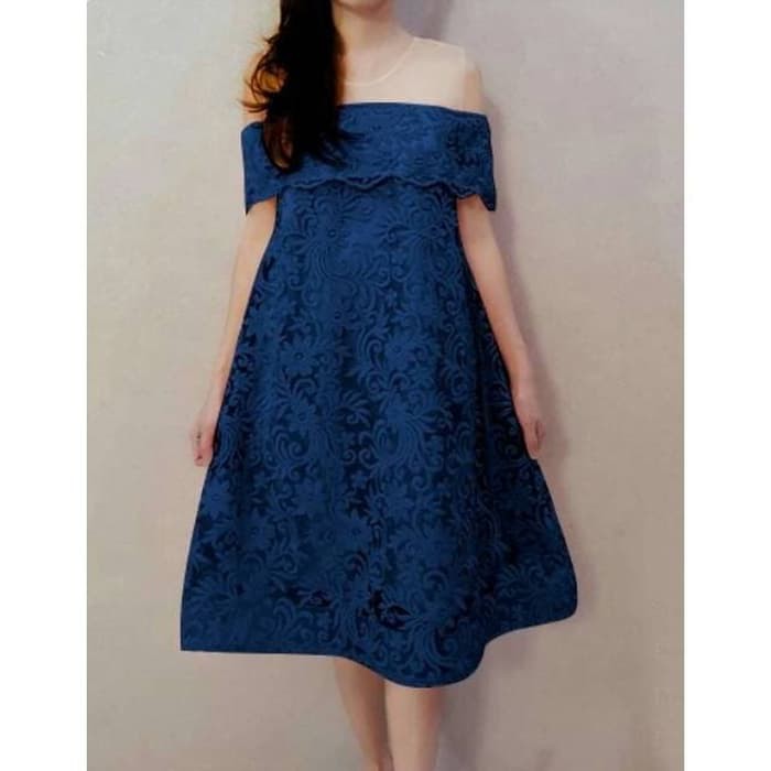 MINI DRESS BROKAT NAVY  Terusan