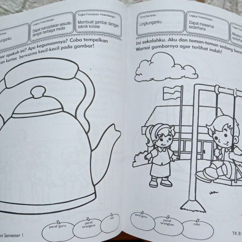 Buku Belajar Pengembangan Kemampuan Seni TK B