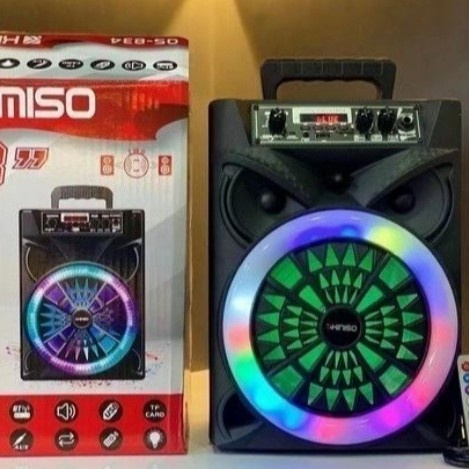 COD SPEAKER BLUETOOTH PROTABLE 8 INCH KIMISO QS-834 PLUS MIC KARAOKE X-BASS + REMOTE / SPEAKER SALON AKTIF KIMISO QS-834 / SPEAKER KARAOKE 8 INCH KIMISO QS-834