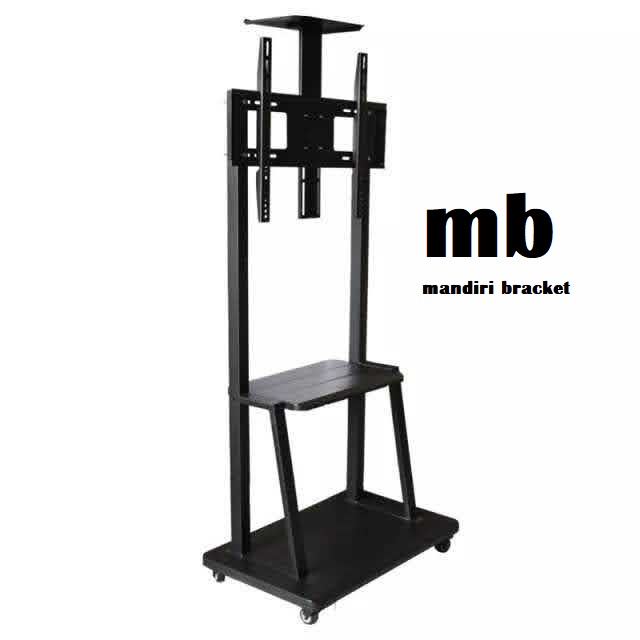 Bracket tv standing Size 32 inch beraket tv 70in breket tv oximus tc1700 bracket tv stand dua tiang