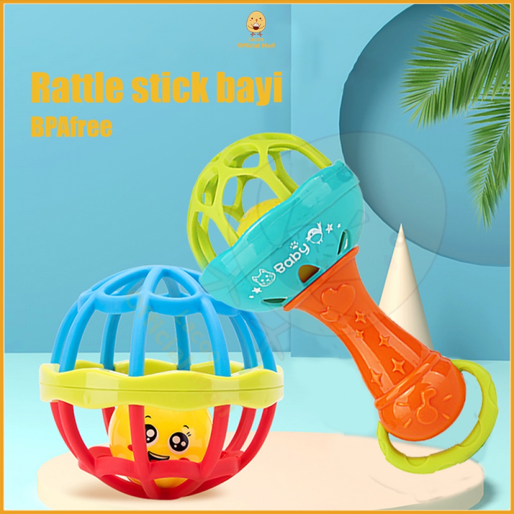 Poney Mainan kerincingan bayi Bola Putar Rattle Teether BPA FREE