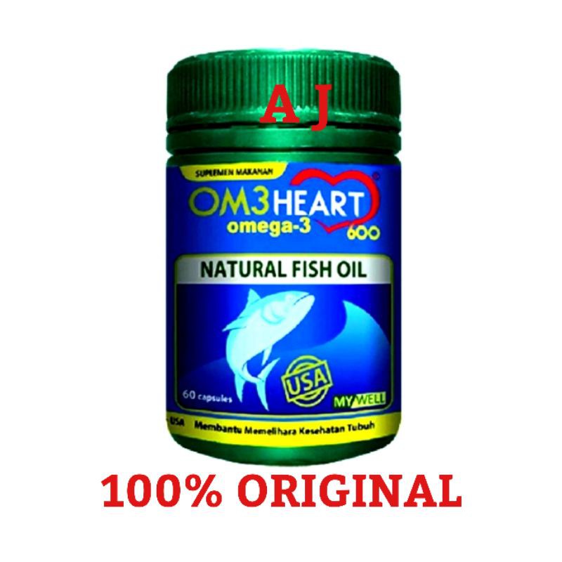 Om3Heart Omega-3 (Natural Fish Oil) isi 60 Kapsul