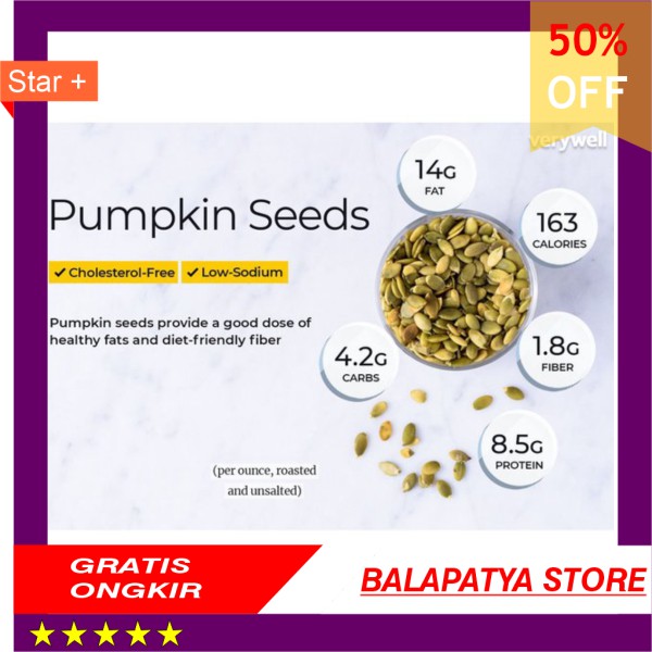 

Biji Labu Mentah 500gr Raw Pumpkin Seeds