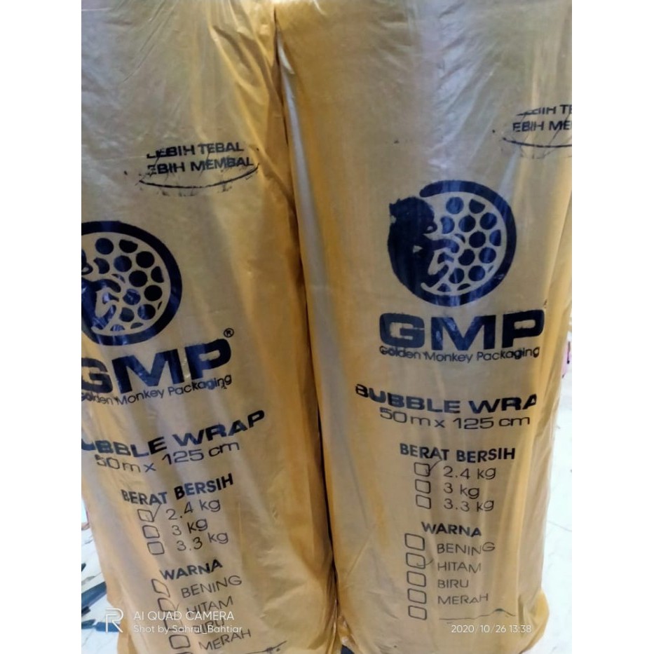 

Buble Bubble Wrap 2,4 kg GMP roll 125 cm x 5000 cm hitam termurah