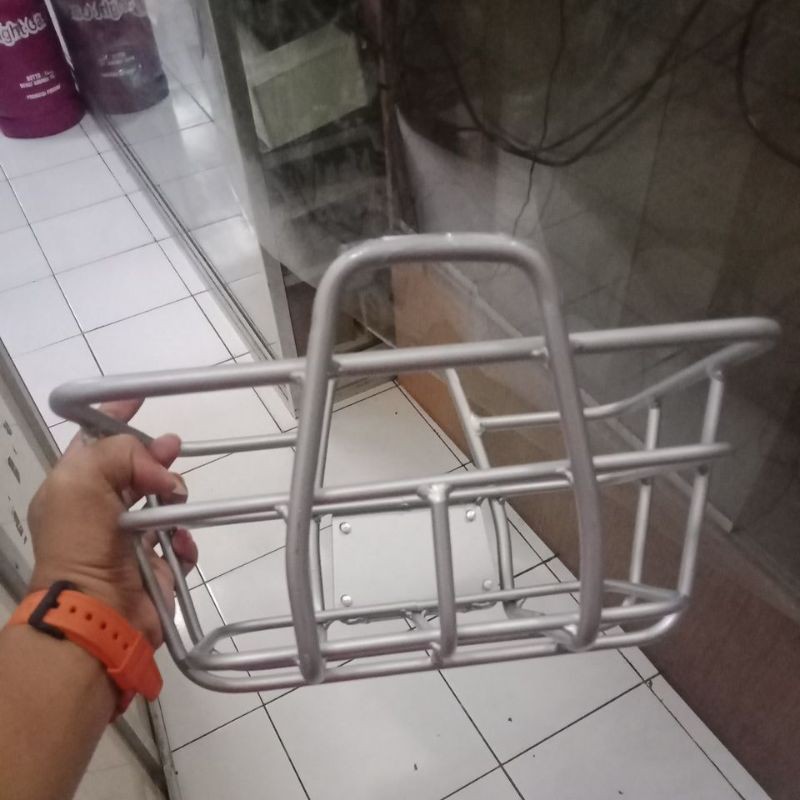 keranjang untuk Frontblock sepeda lipat bahan Alloy