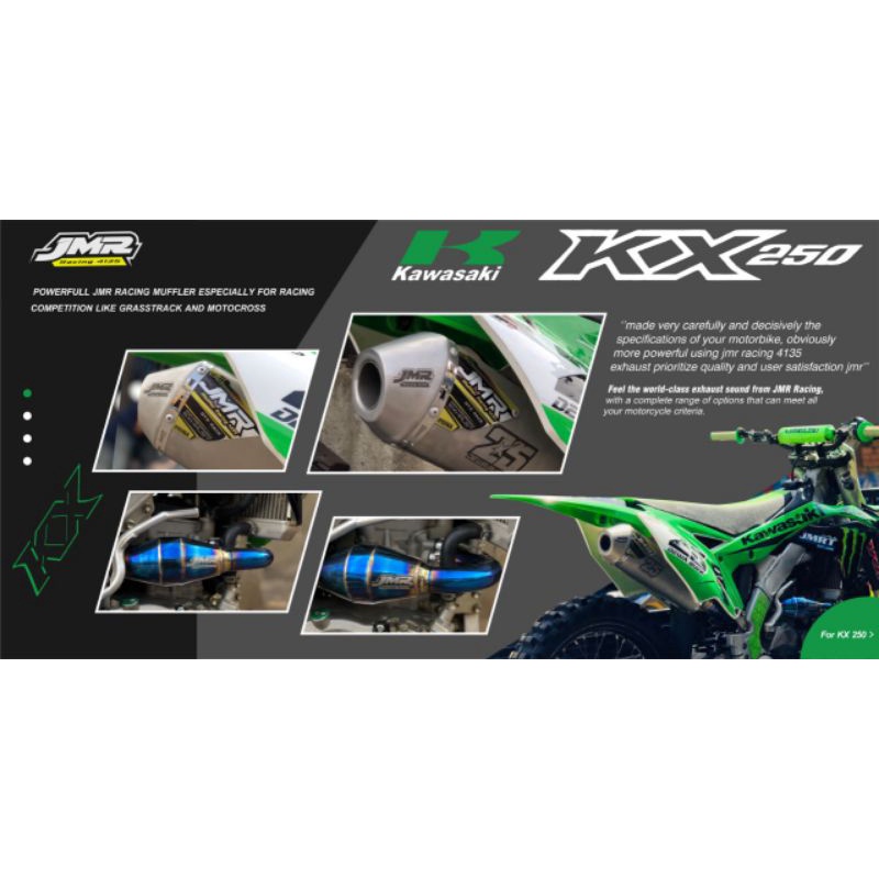 Knalpot kawasaki kx 250f kawasaki kx 250 original JMR RACING 4135 knalpot motor buil up