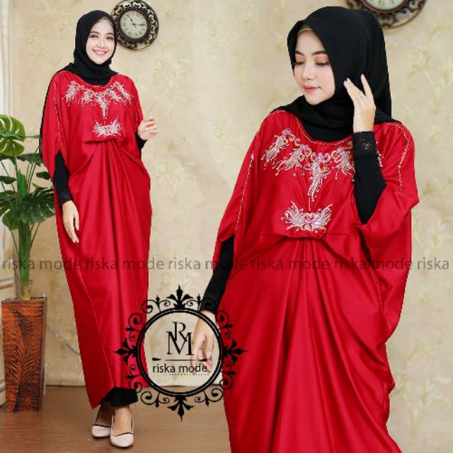 Gamis pesta original riska mode/dress pesta muslim
