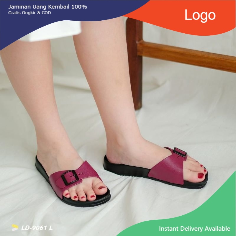 *New* YUMEIDA 9061 size 37-41 Sandal Karet Wanita Selop Gesper Ringan