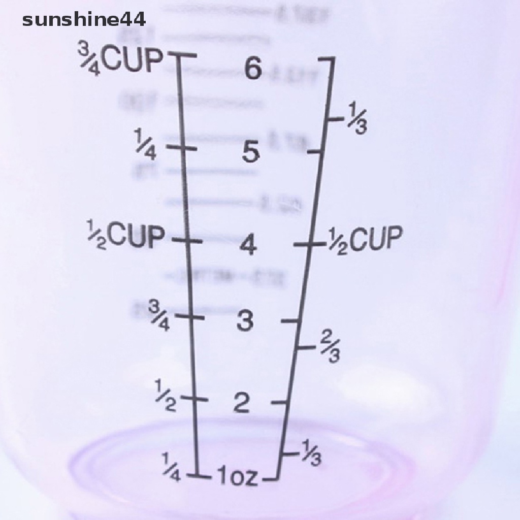 Sunshine 150ml Gelas Takar Bahan Plastik Transparan Dengan Gagang Untuk Dapur