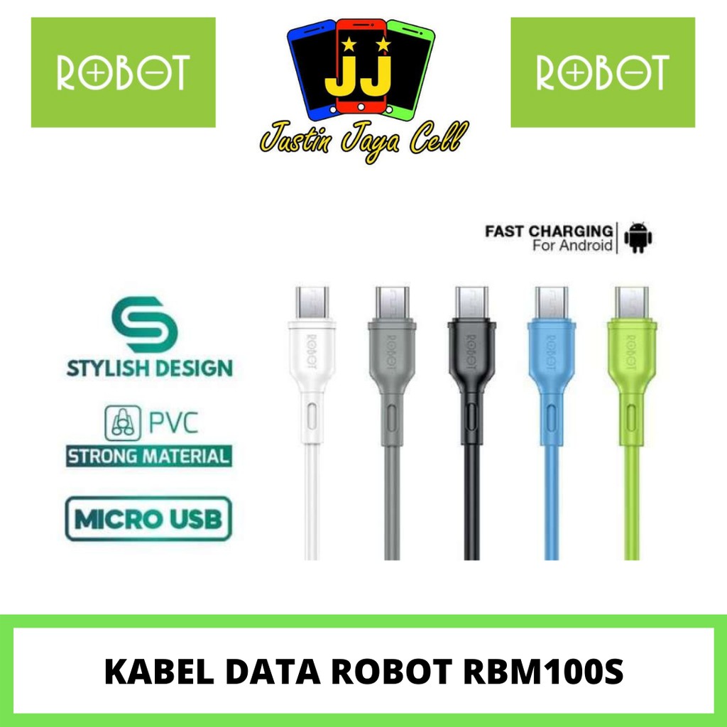 Kabel Data ROBOT RBM100 2A Android Micro USB Data Cable