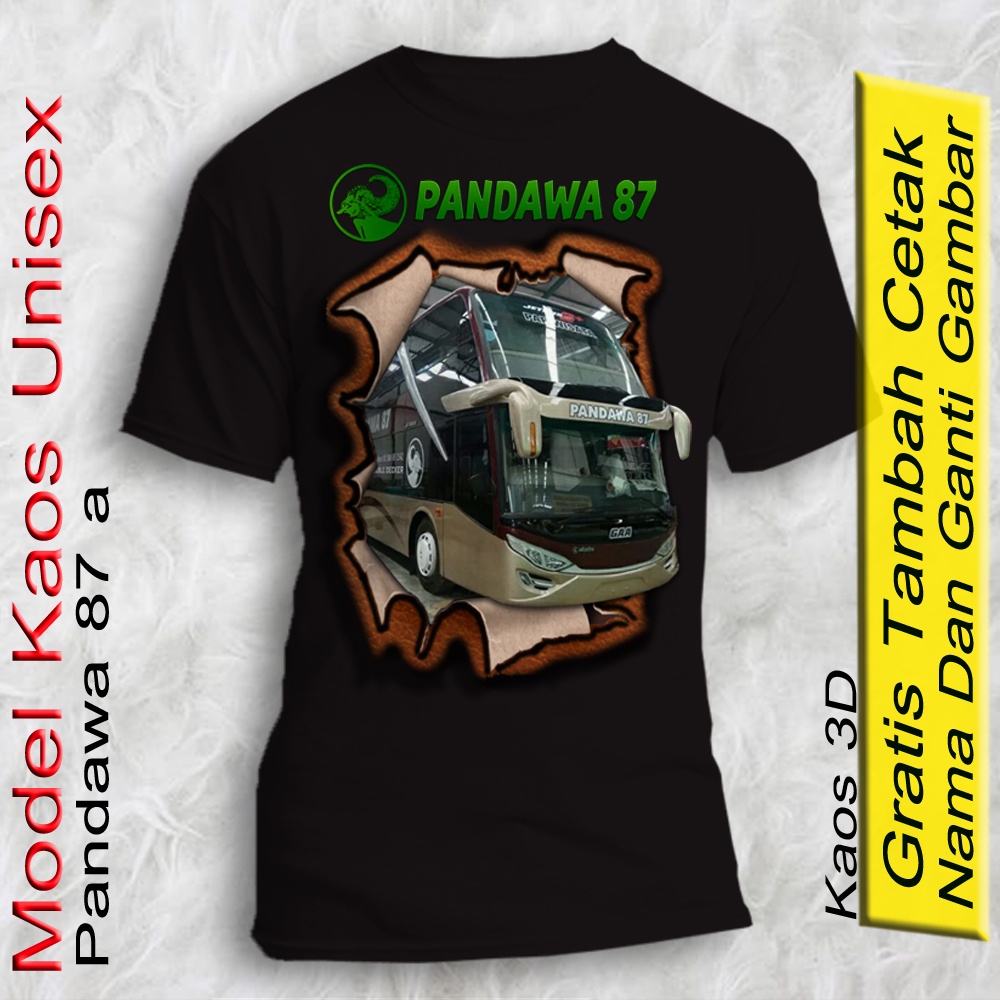 Kaos Gambar Bus Pariwisata Pandawa 87