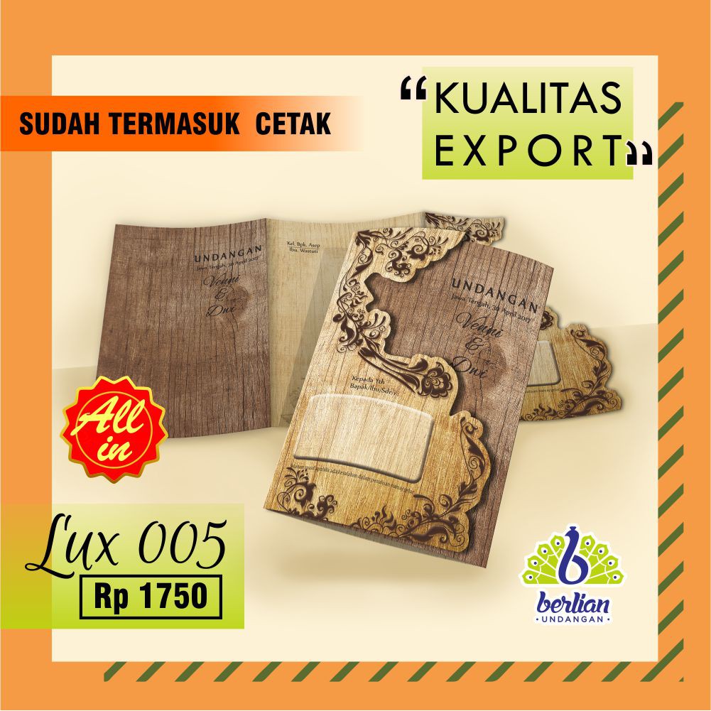 Ukuran Kertas Undangan Pernikahan Lipat 3 Berbagai Uk 8430