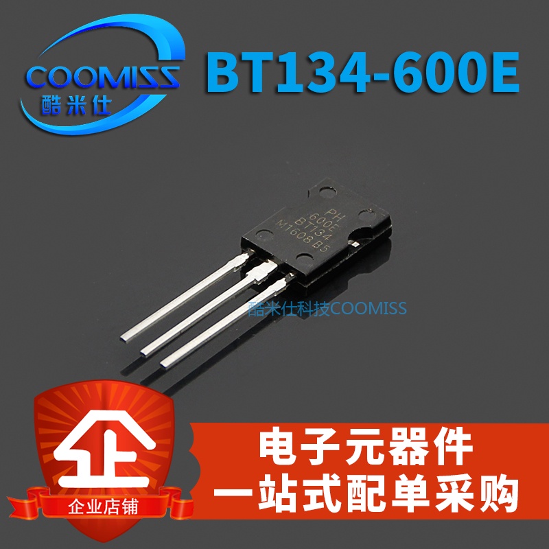 10pcs Tabung Tripole BT134 Bahan Silikon Kristal Kontrol Dua Arah BT134-600E BT134-600D