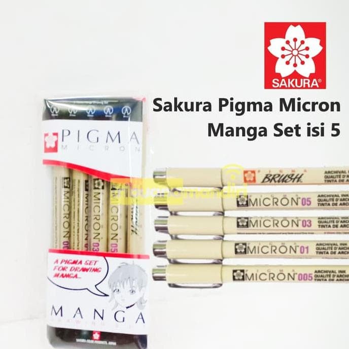 

Pendrawing- Promo Sakura Pigma Micron Manga Drawing Set 5 - Drawing Pen Bestseller -Drawing-Pen.