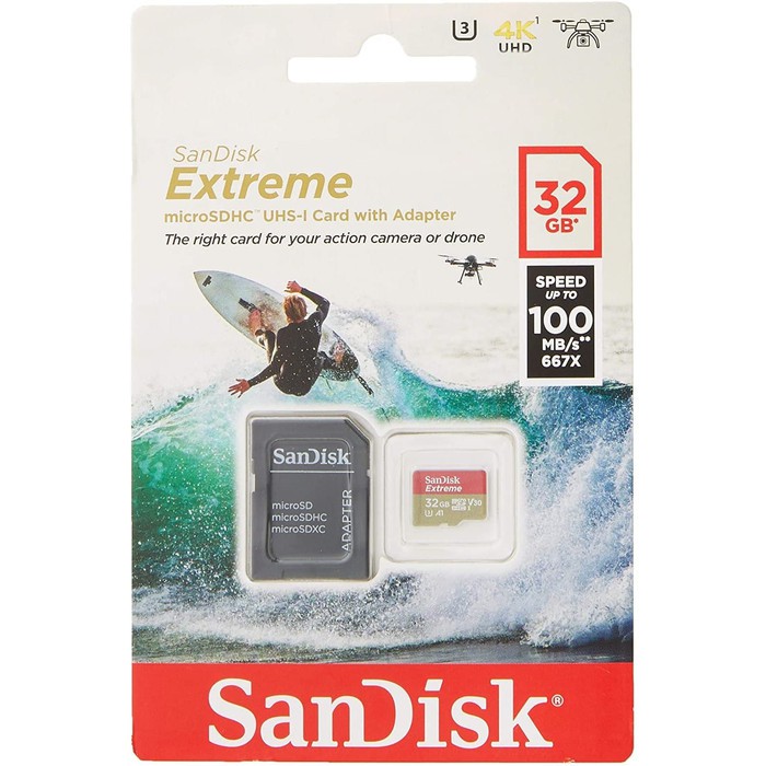 MICROSD SANDISK EXTREME A1 4K - 32GB (100MB/S)