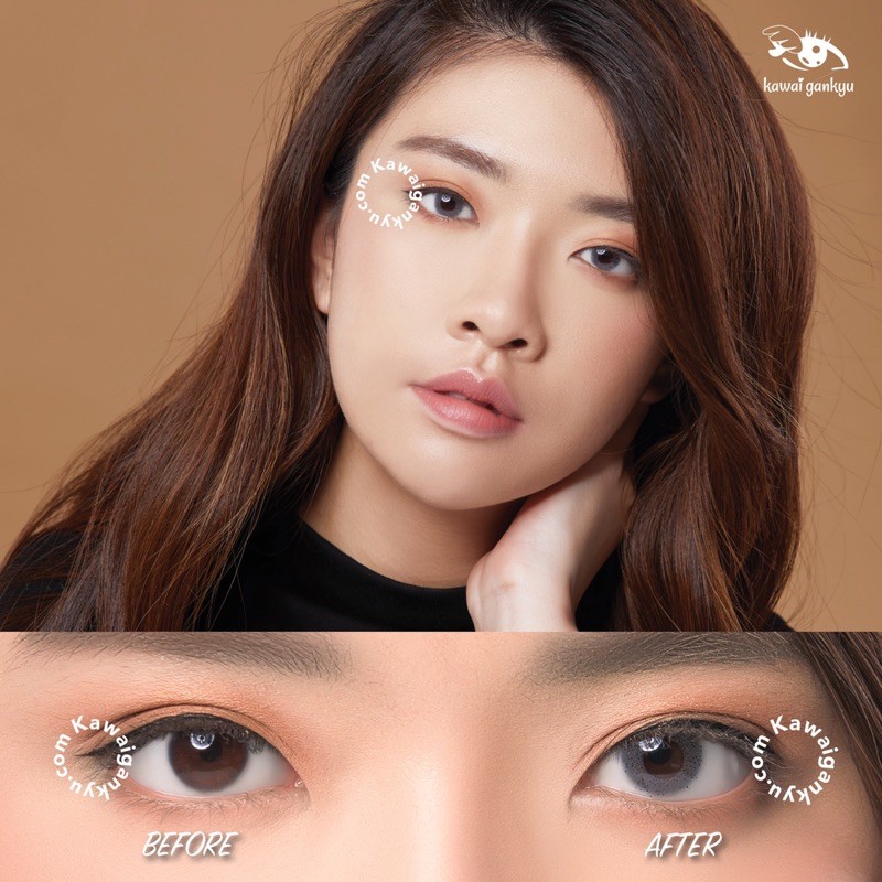 KawaiGankyu Softlens - Princess Sphinx Gray  (1botol)