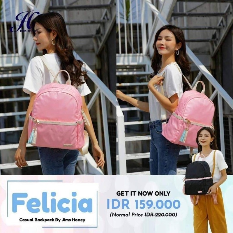 TAS RANSEL FELICIA BACKPACK PINK JIMS HONEY
