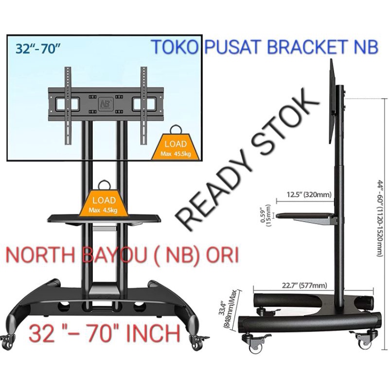 Standing Bracket TV NORTH BAYOU NB AVA1500-60-1P/ AVA 1500-60-1p    32-75 INCI