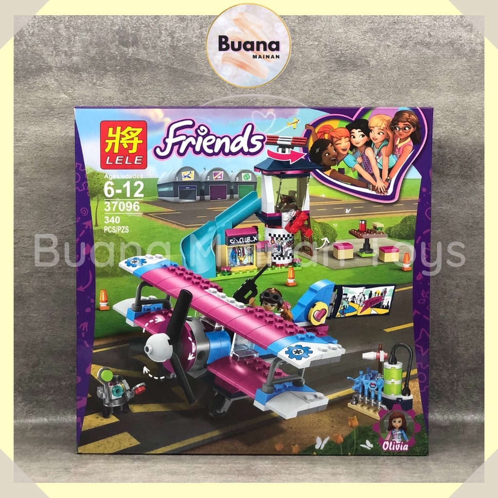 BRICK LELE FRIENDS PESAWAT BALING UDARA MAINAN EDUKASI ANAK CEWE BLOCK FRIEND PRINCESS BRICKS 37096