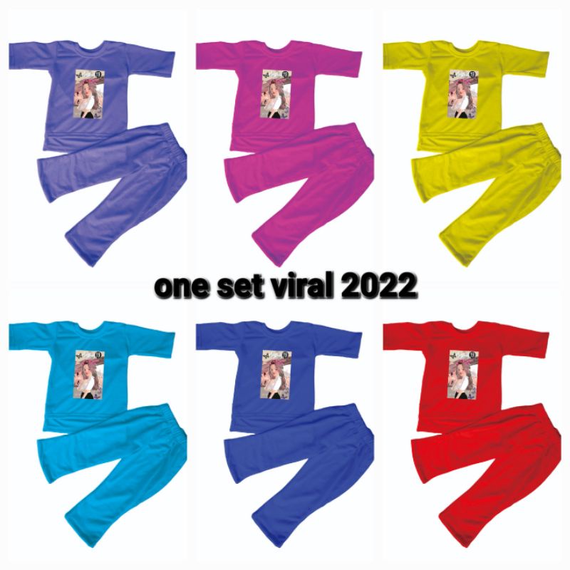 ONE SET VIRAL ANAK 2022/SETELAN VIRAL ANAK 2022/SET VIRAL 2022 ANAK/KAOS VIRAL ANAK ANAK 2022 code 019