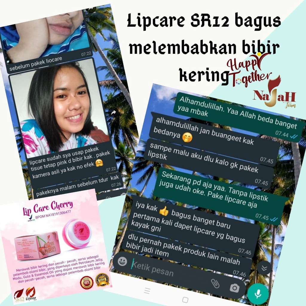 LIP CARE  LIP BALM  PENCERAH ALAMI BIBIR  PENCERAH BIBIR  ATASI BIBIR KERING  PECAH-PECAH  HITAM BPOM saudagarsr12