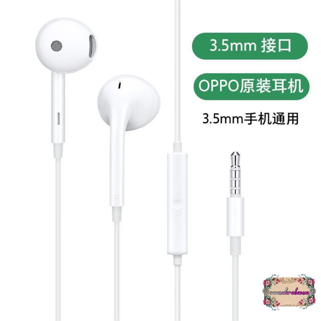 Headset Headsfree earphone OPPO R15 Original 100% A12 A11K A52 A53 A5 A9 F1S F11 F11PRO A5S F9 SB953