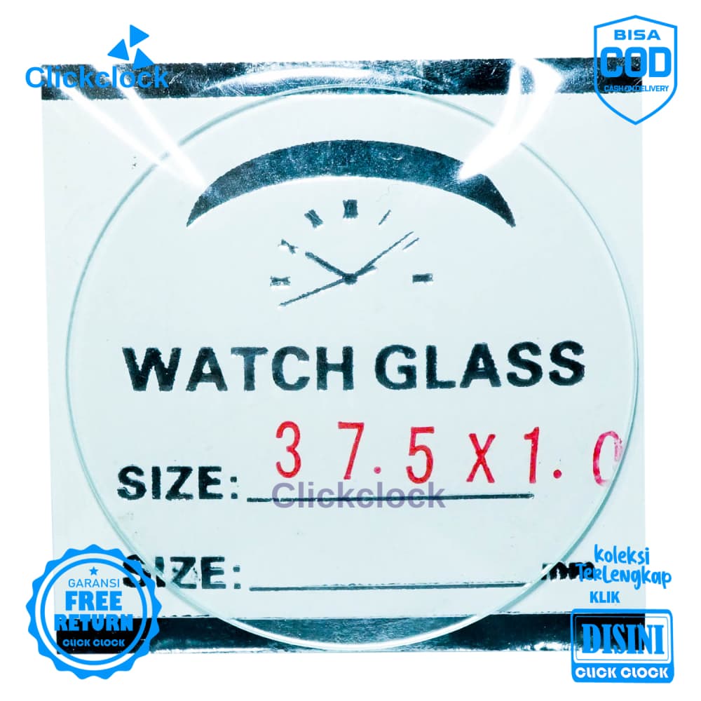 Kaca Jam Kaca Bahan Watch Glass PNC-375 Murah 3,75 cm