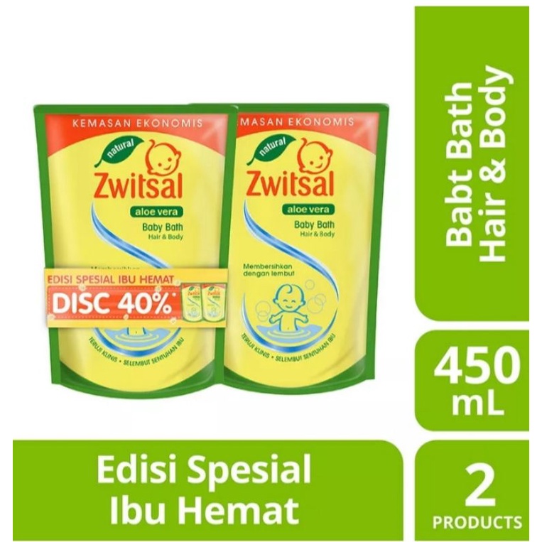 Zwitsal twinpack hair &amp; body 2 x 450ml