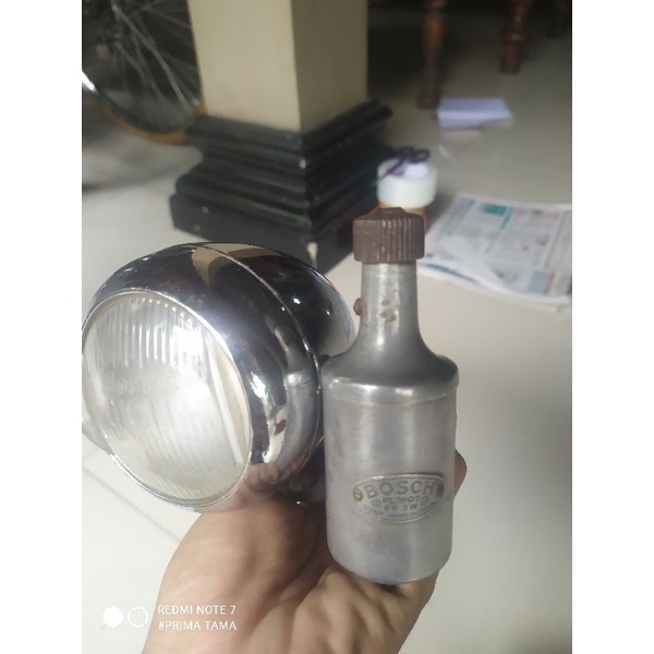 LAMPU BERKO MAGNIT BOSCH KACA SEPEDA ONTHEL SATU SET