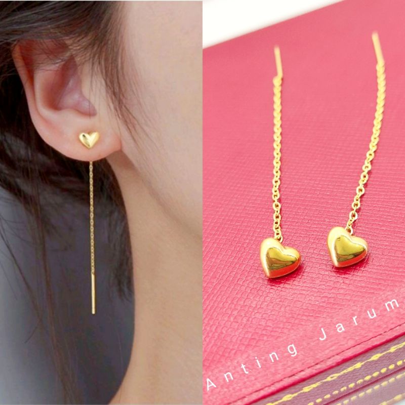 Anting Tusuk Jarum Jurai Titanium Love