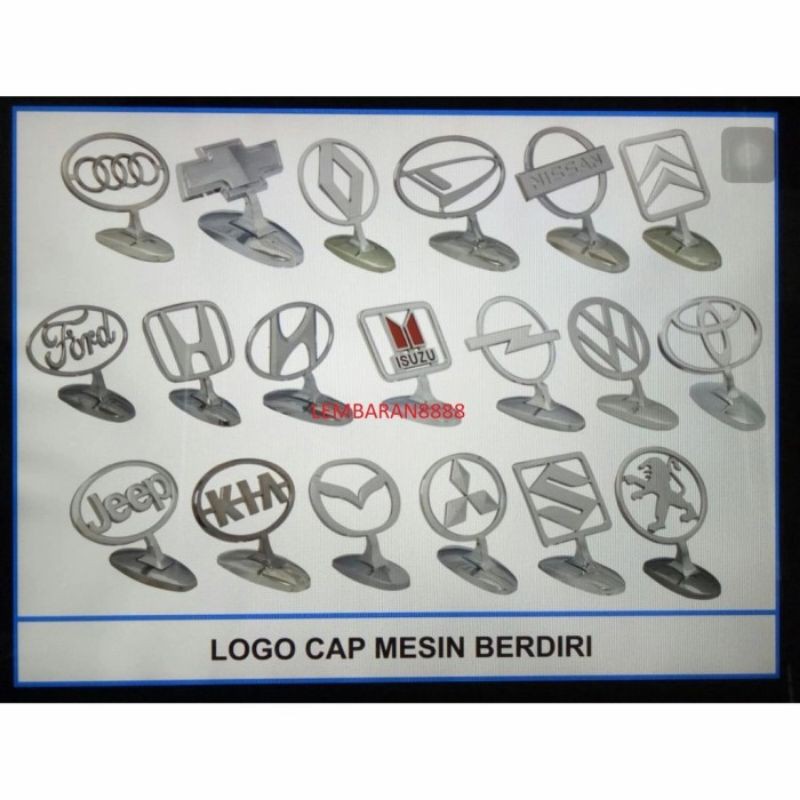 Emblem Logo Kap Mesin Mobil Model Berdiri