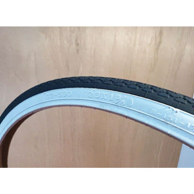 Ban Luar Sepeda CTB Mini Lis Hitam Putih City Bike Jengki MTB Fixie Swallow 26x1.3/8