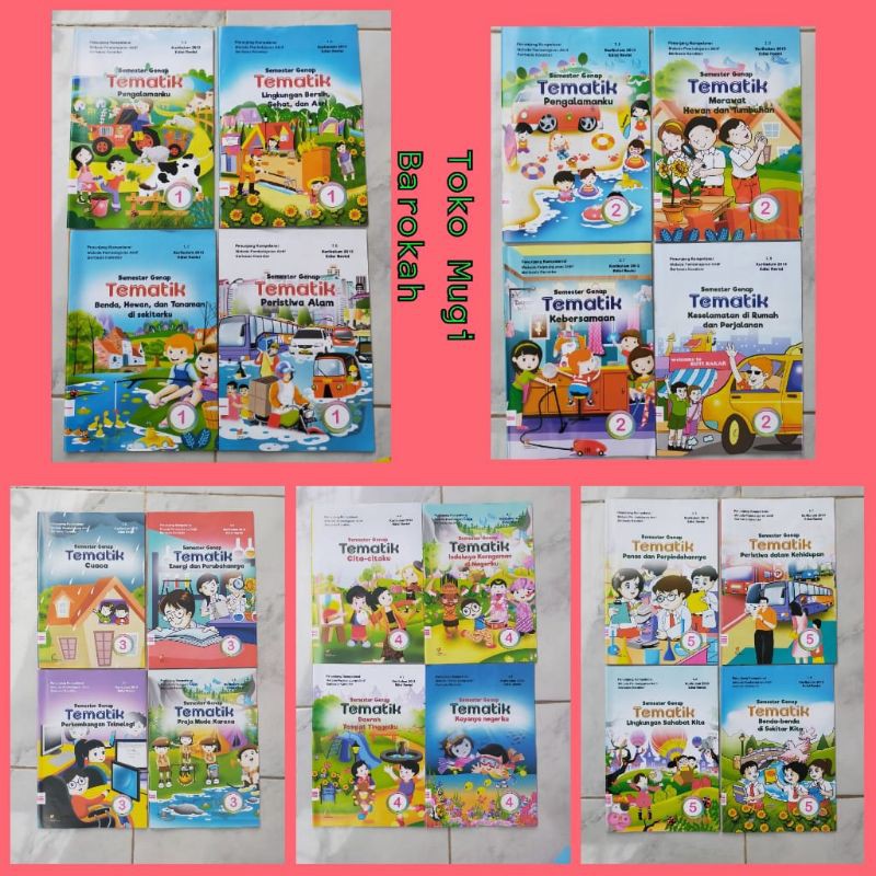 1 Paket  LKS Tematik Swadaya Murni SD Kelas 1 2 3 4 dan 5 Semester 2 Kurtilas Revisi