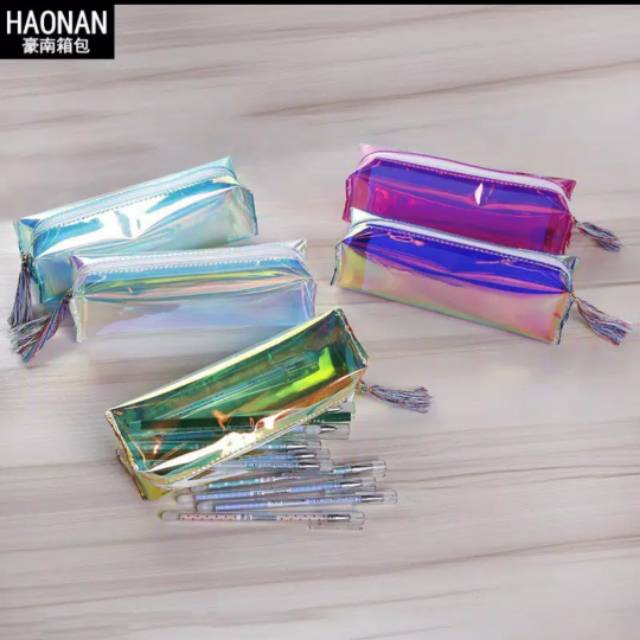 

Tempat Pencil Pensil Pouch Metalik