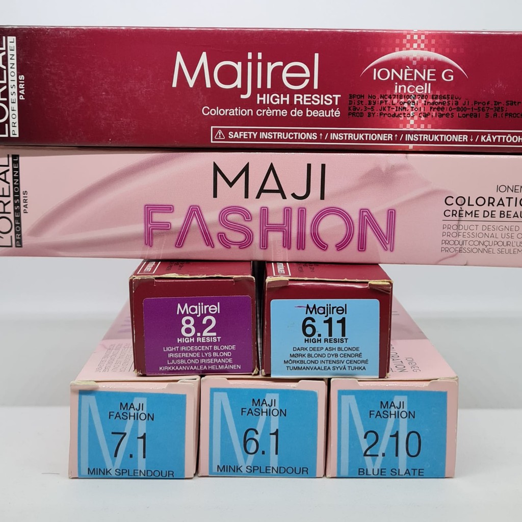 LOREAL Cat Rambut Majirel / Maji Fashion / Majifashion (Seri Ash & High Resist) 50g