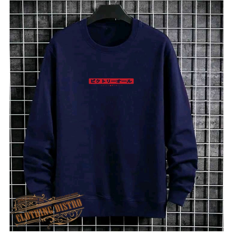  Bloods Crewneck Black Motif Simpel Pria/Wanita Premium Quality SWEATER PRIA/WANITA L XL VCRL-6