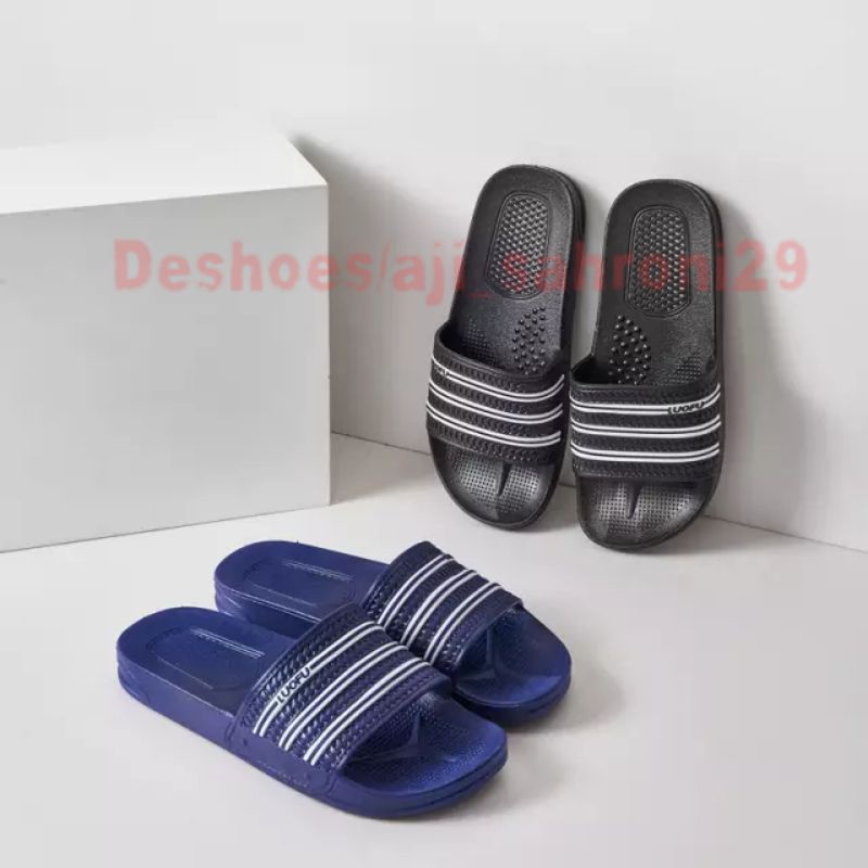 LUOFU 1106 - k1 ORIGINAL, Sandal slop jelly pria. Sendal slop cowok impor