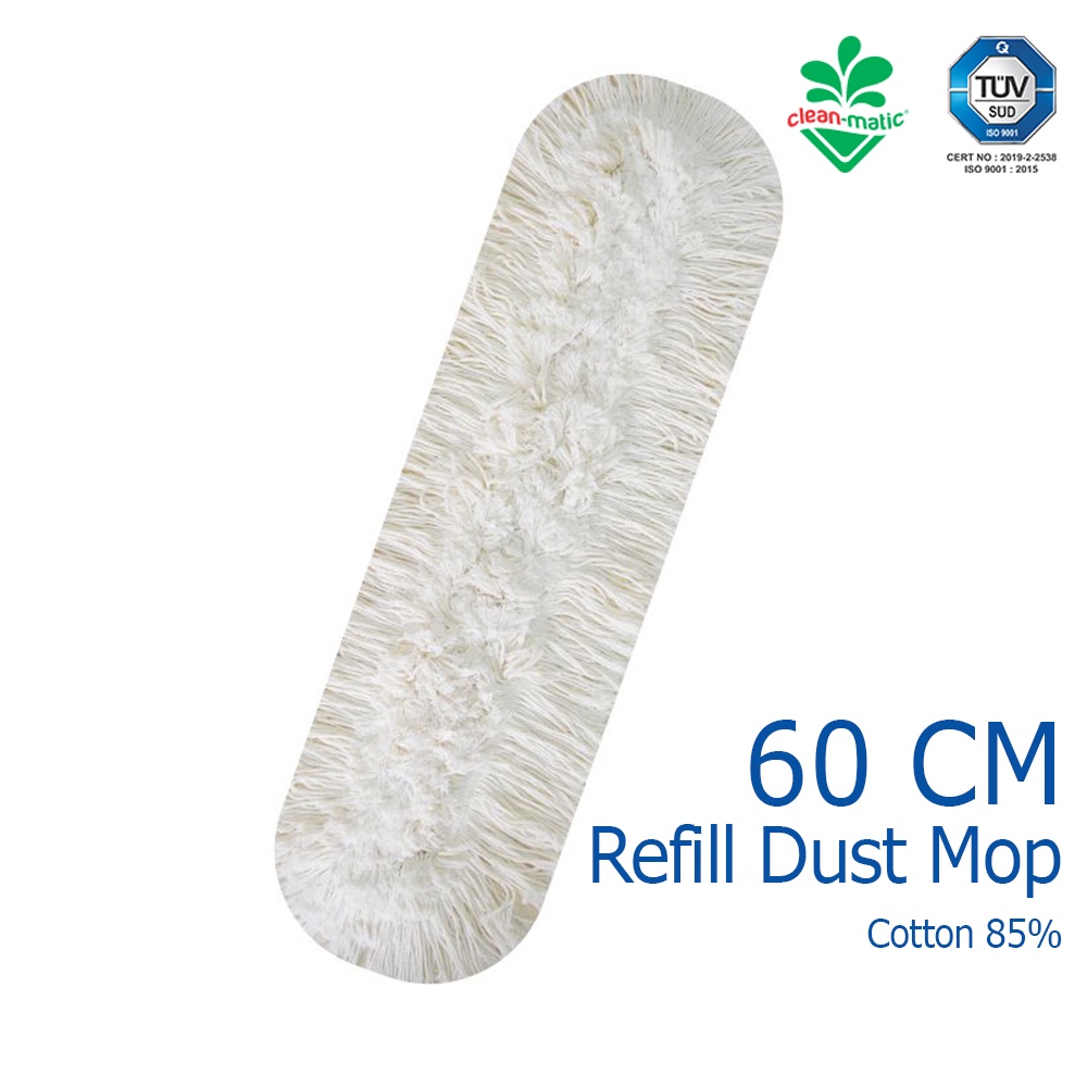 REFILL Pendorong Debu Dust Mop Cotton 60 cm Kain Pel Cleanmatic 211456