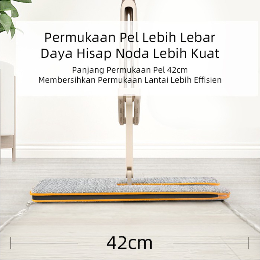 Alat Pel PraktisAlat Pel Lantai 2 sisi Fleksibel Ultra Mop Cleanze Brown -Wonderdekorasi