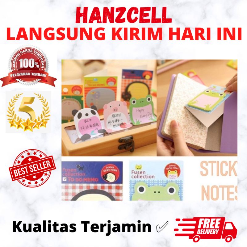 

Sticky Notes motif hewan tempelan kertas catatan memo note karakter animal