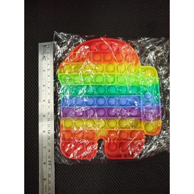 JGW-[✅COD] Pop it jumbo mainan pop it push fidget bubble toy mainan anak2 FREE KELERENG-AMONG US 20CM