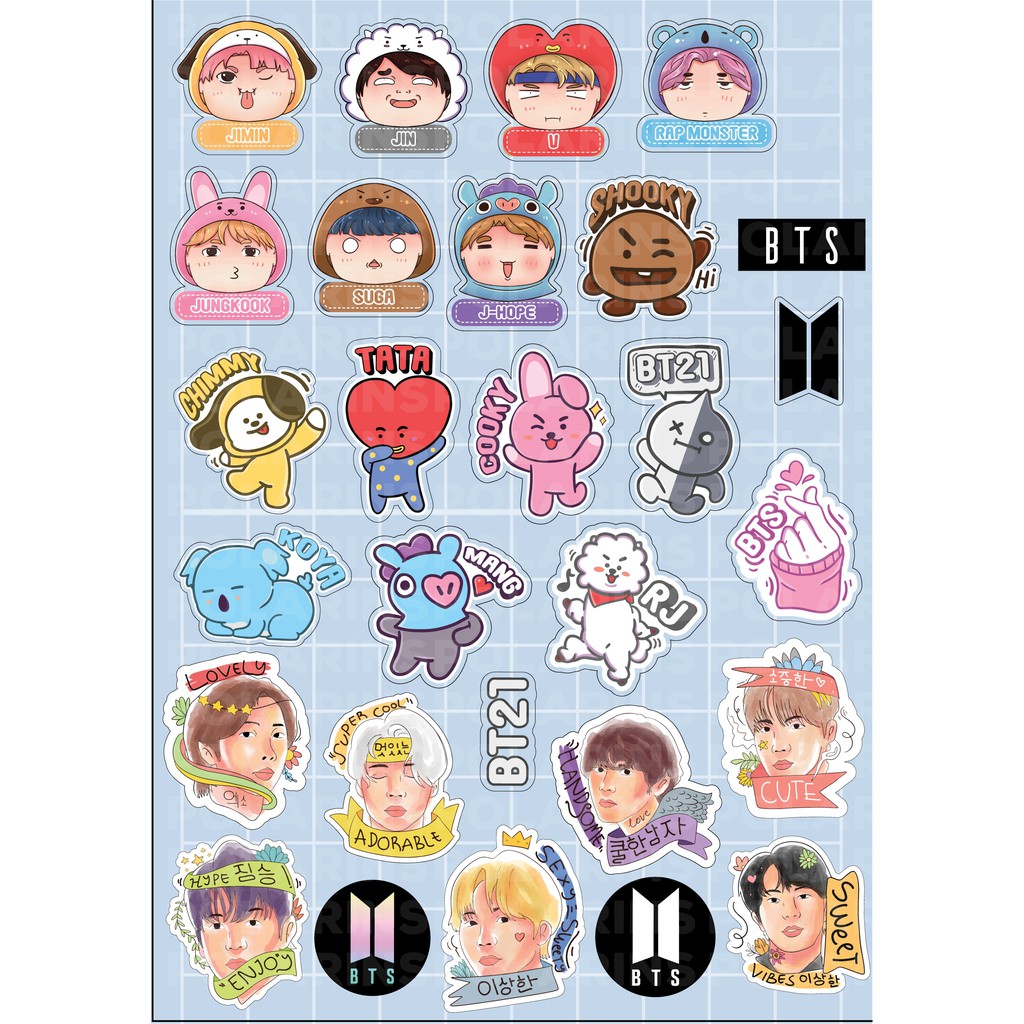 Harga Stiker Estetik Bts Terbaru Mei 2021 BigGo Indonesia